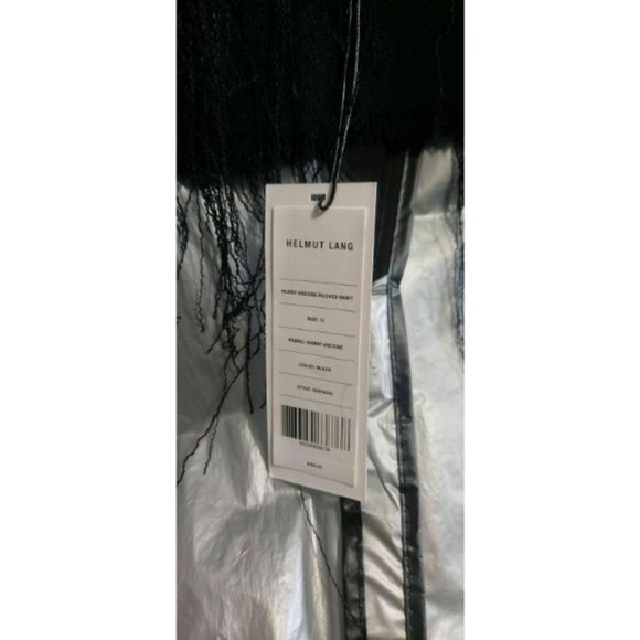 NWT Helmut Lang Nubby Viscose Ruched Black Women Size 10 Loose Fit Gypsy Skirt - Picture 5 of 7